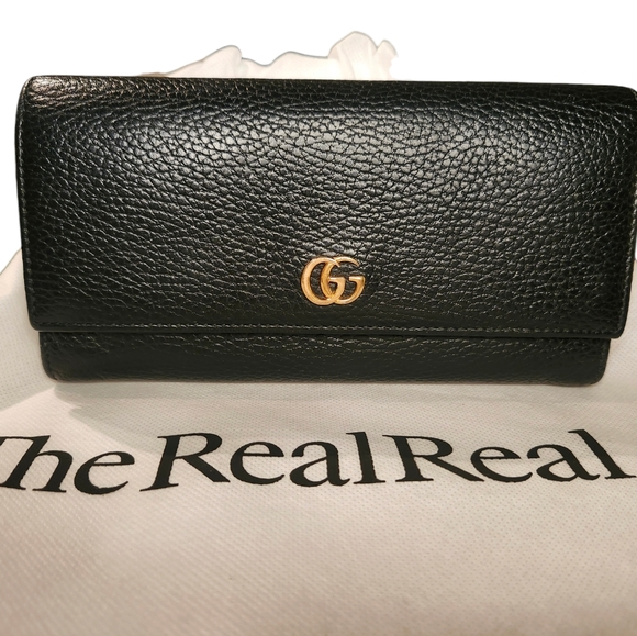 SOLD Gucci GG Marmont Long Wallet in Black - Picture 6 of 11